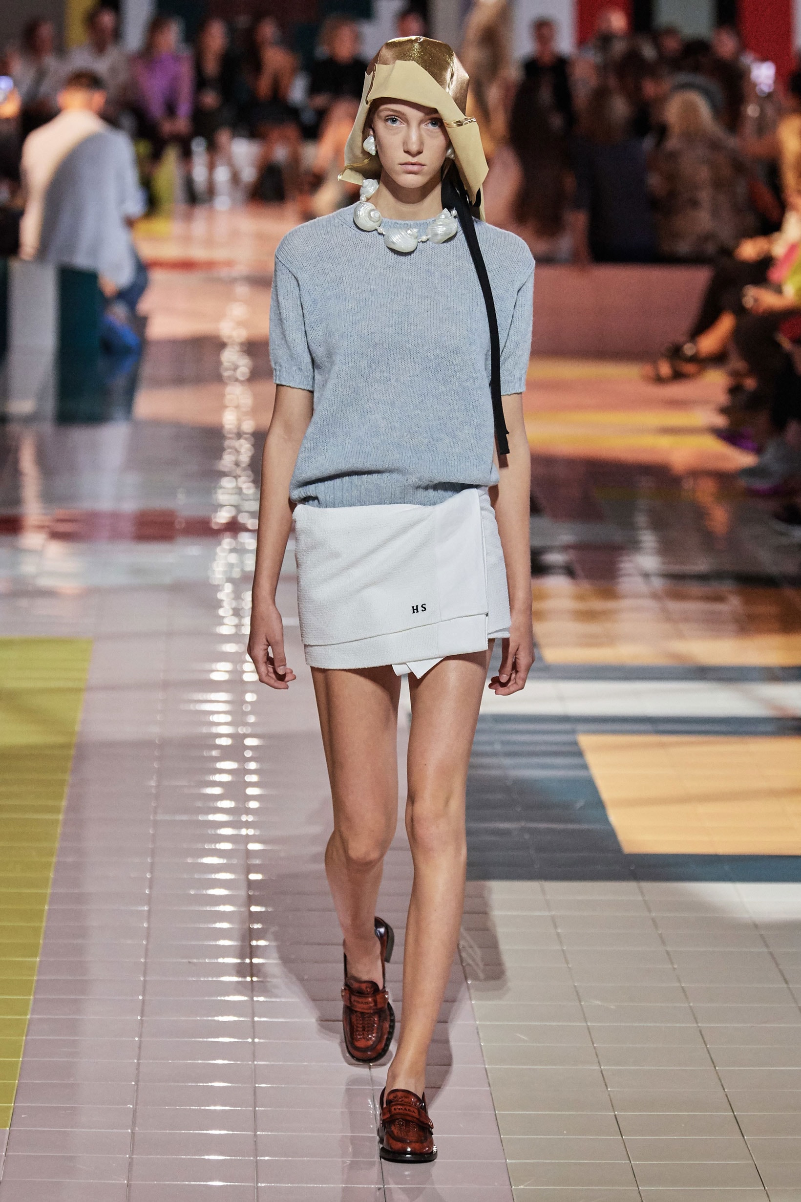 Prada Spring Summer 2020 Collection Milan Fashion Week Shirt Grey Skirt White