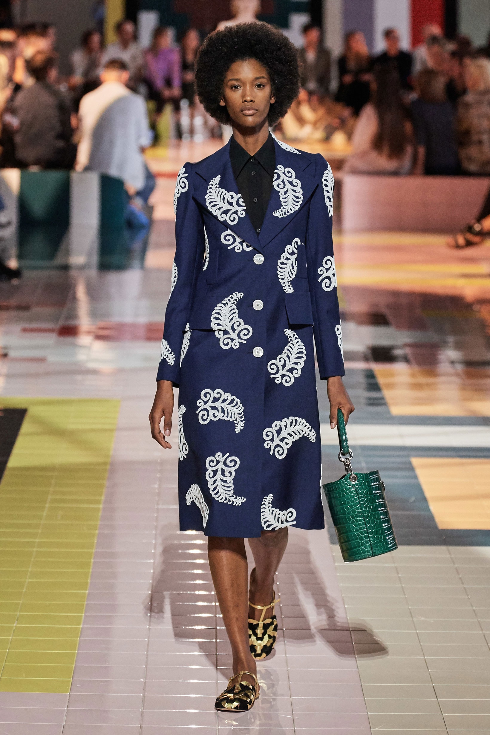 Prada Spring Summer 2020 Collection Milan Fashion Week Skirt Jacket Blue White