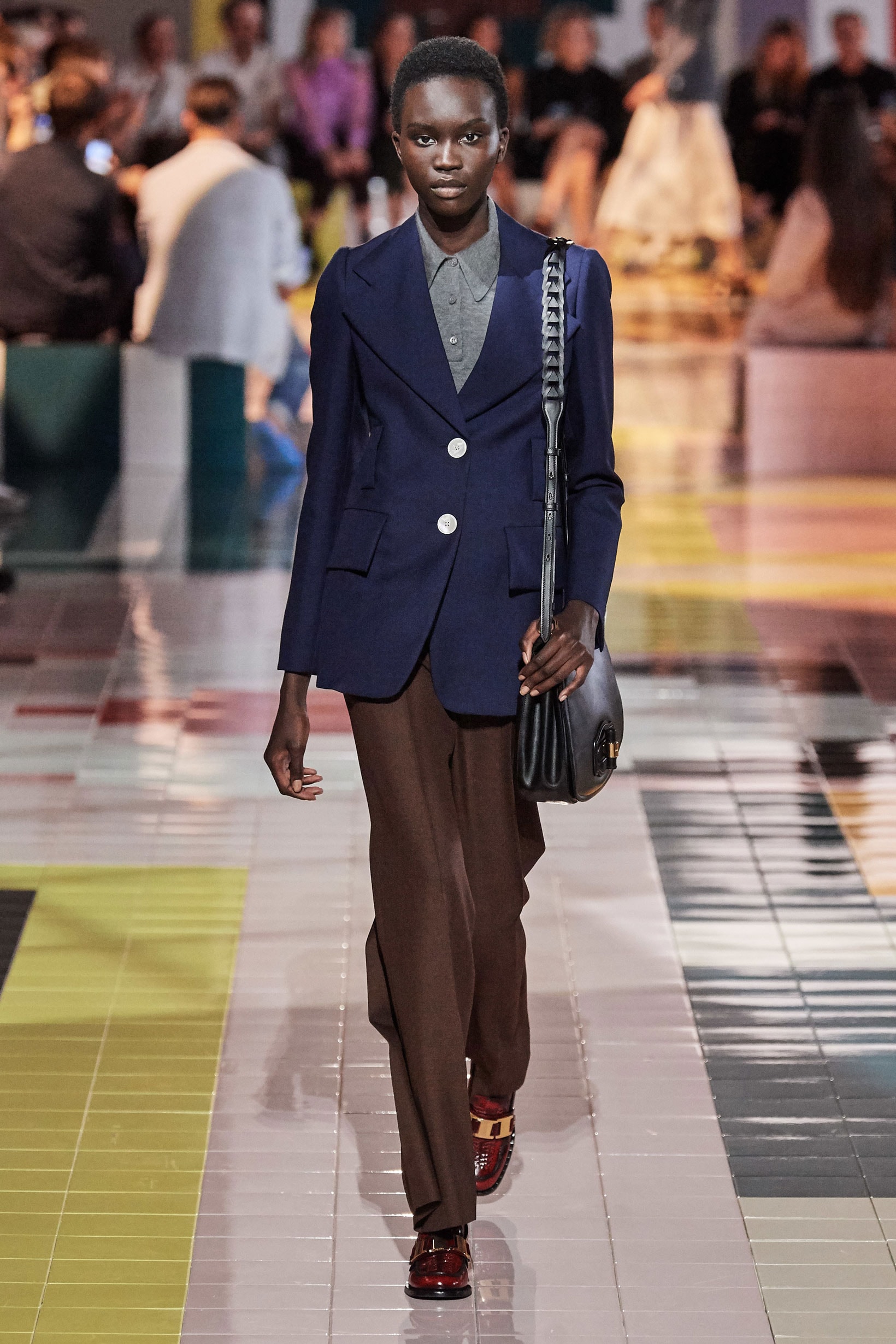Prada Spring Summer 2020 Collection Milan Fashion Week Blazer Tan Pants Brown