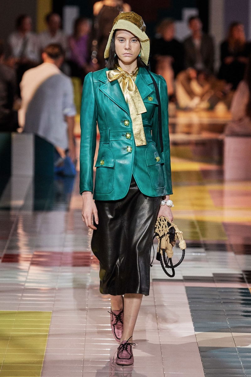 Prada Spring Summer 2020 Collection Milan Fashion Week Jacket Grey Skirt Black