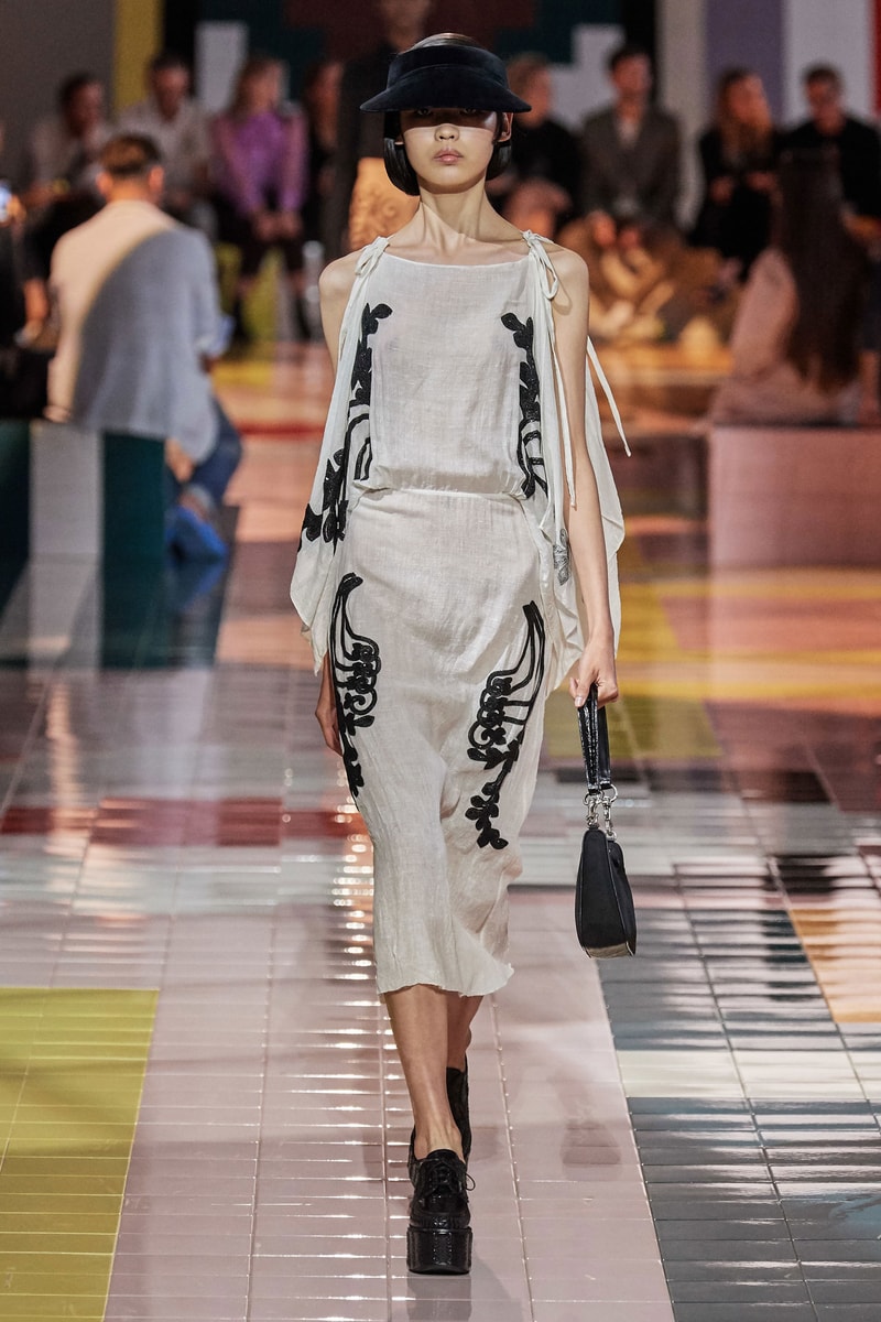 Prada Spring Summer 2020 Collection Milan Fashion Week Top Skirt Grey Black