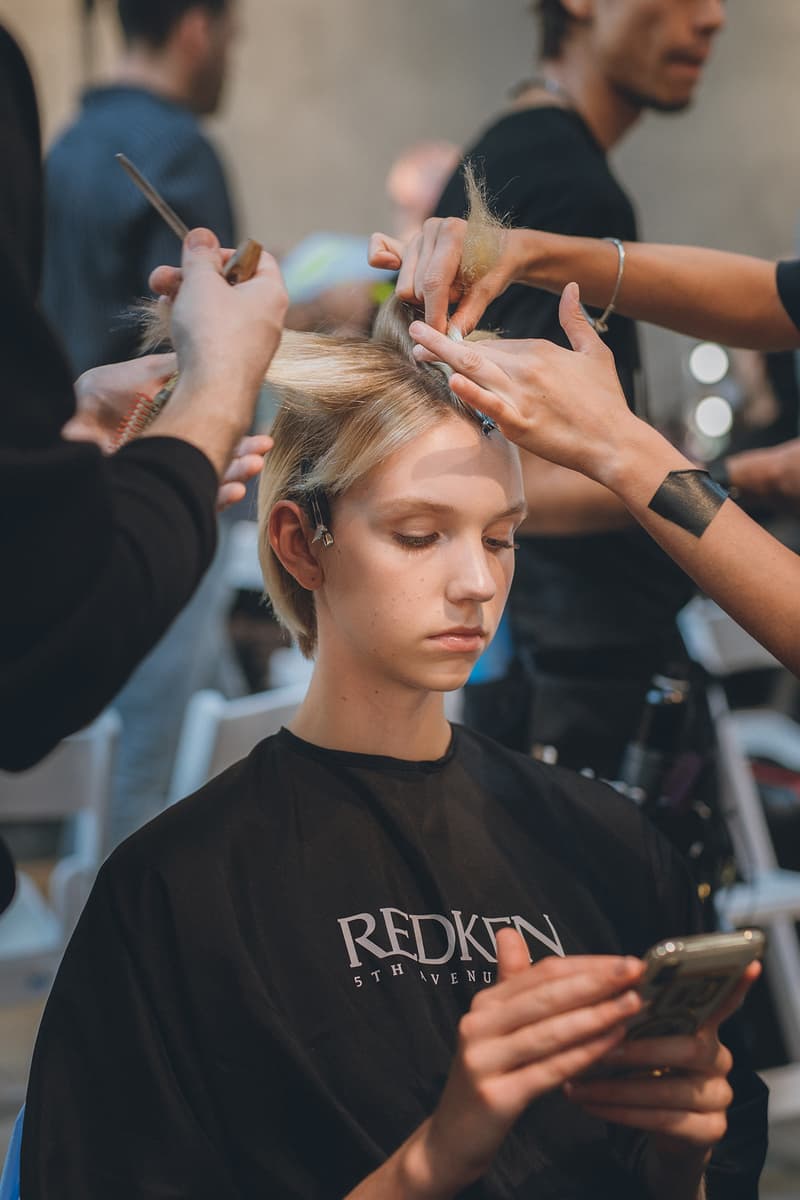 Prada Spring Summer 2020 Runway Show Milan Fashion Week Backstage Beauty Prep Hair Makeup Model