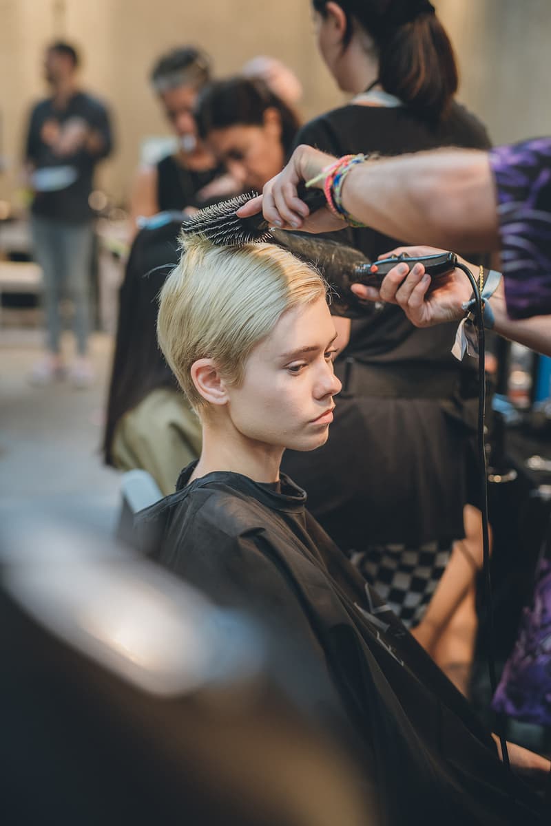 Prada Spring Summer 2020 Runway Show Milan Fashion Week Backstage Beauty Prep Hair Makeup Model