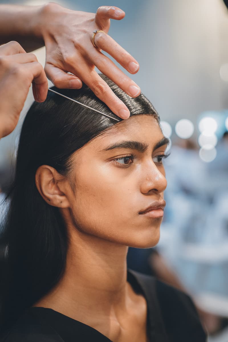 Prada Spring Summer 2020 Runway Show Milan Fashion Week Backstage Beauty Prep Hair Makeup Model