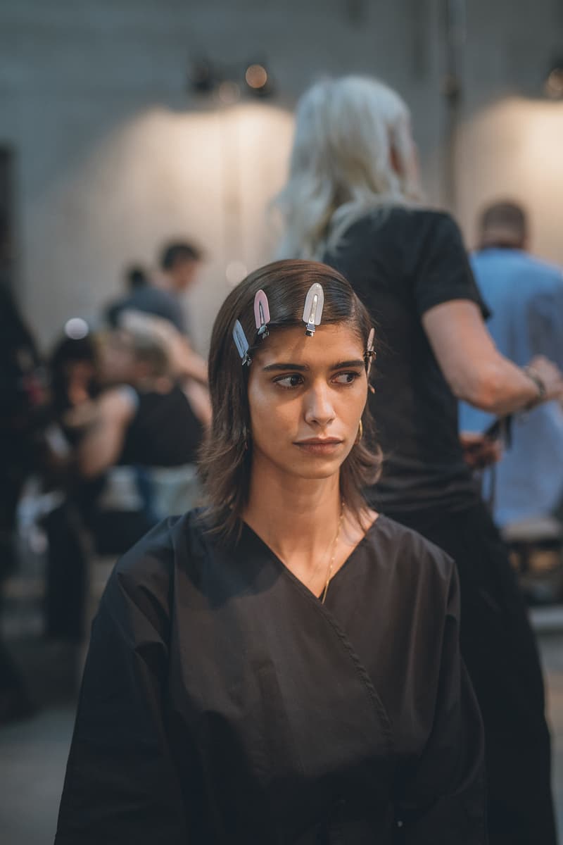 Prada Spring Summer 2020 Runway Show Milan Fashion Week Backstage Beauty Prep Hair Makeup Model
