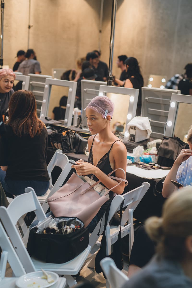 Prada Spring Summer 2020 Runway Show Milan Fashion Week Backstage Beauty Prep Hair Makeup Model