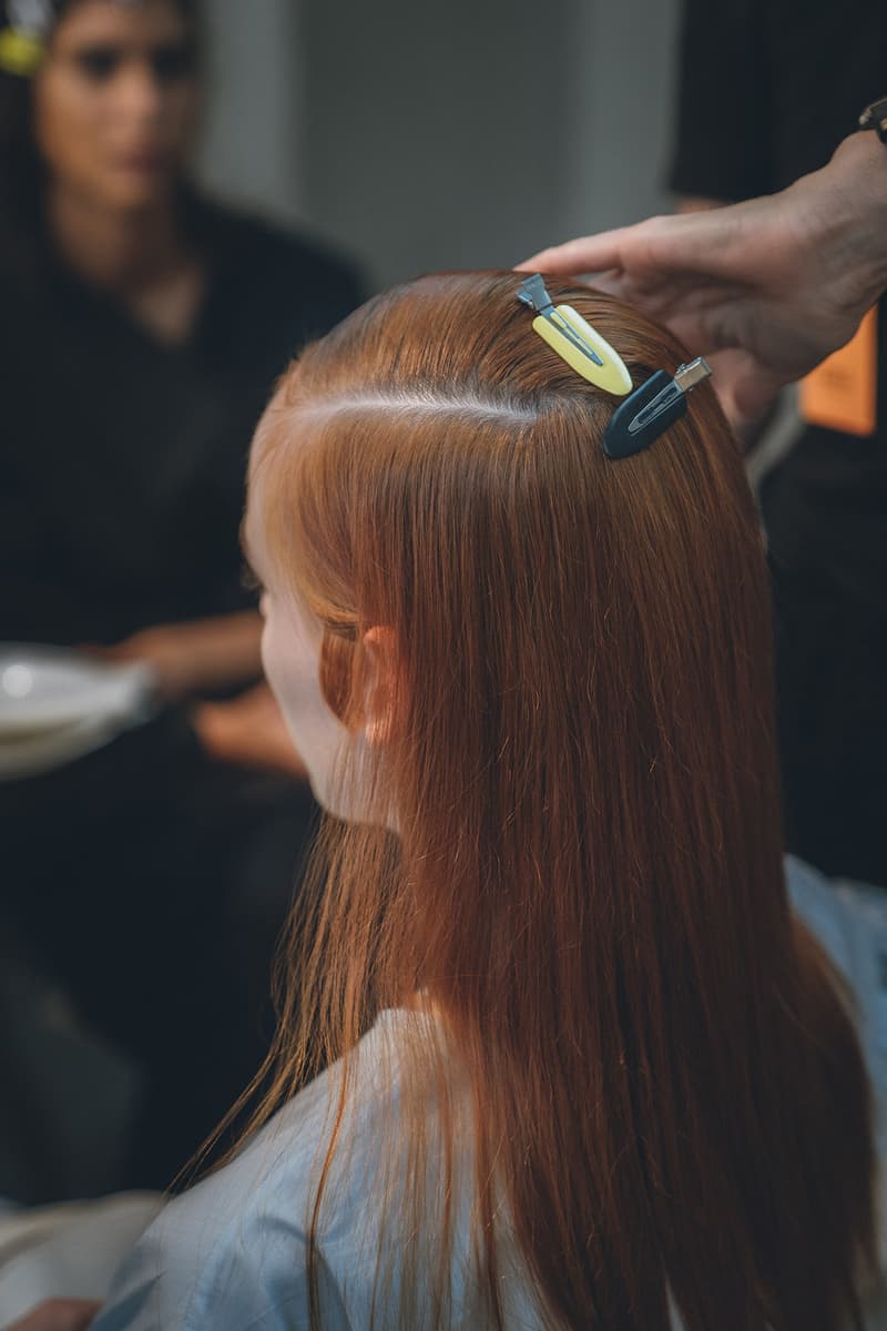Prada Spring Summer 2020 Runway Show Milan Fashion Week Backstage Beauty Prep Hair Makeup Model