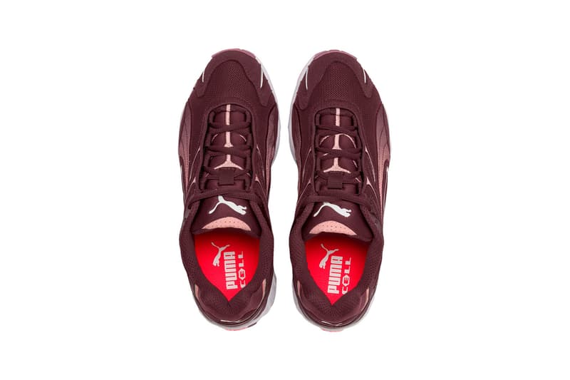 puma inhale flares womens sneakers vineyard wine burgundy black white