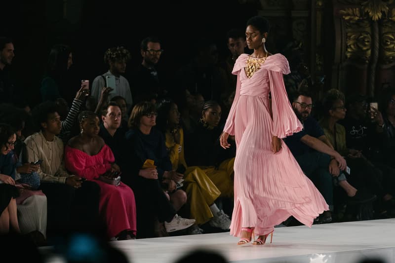 Pyer Moss Collection 3 New York Fashion Week Spring Summer 2020 Dress Pink