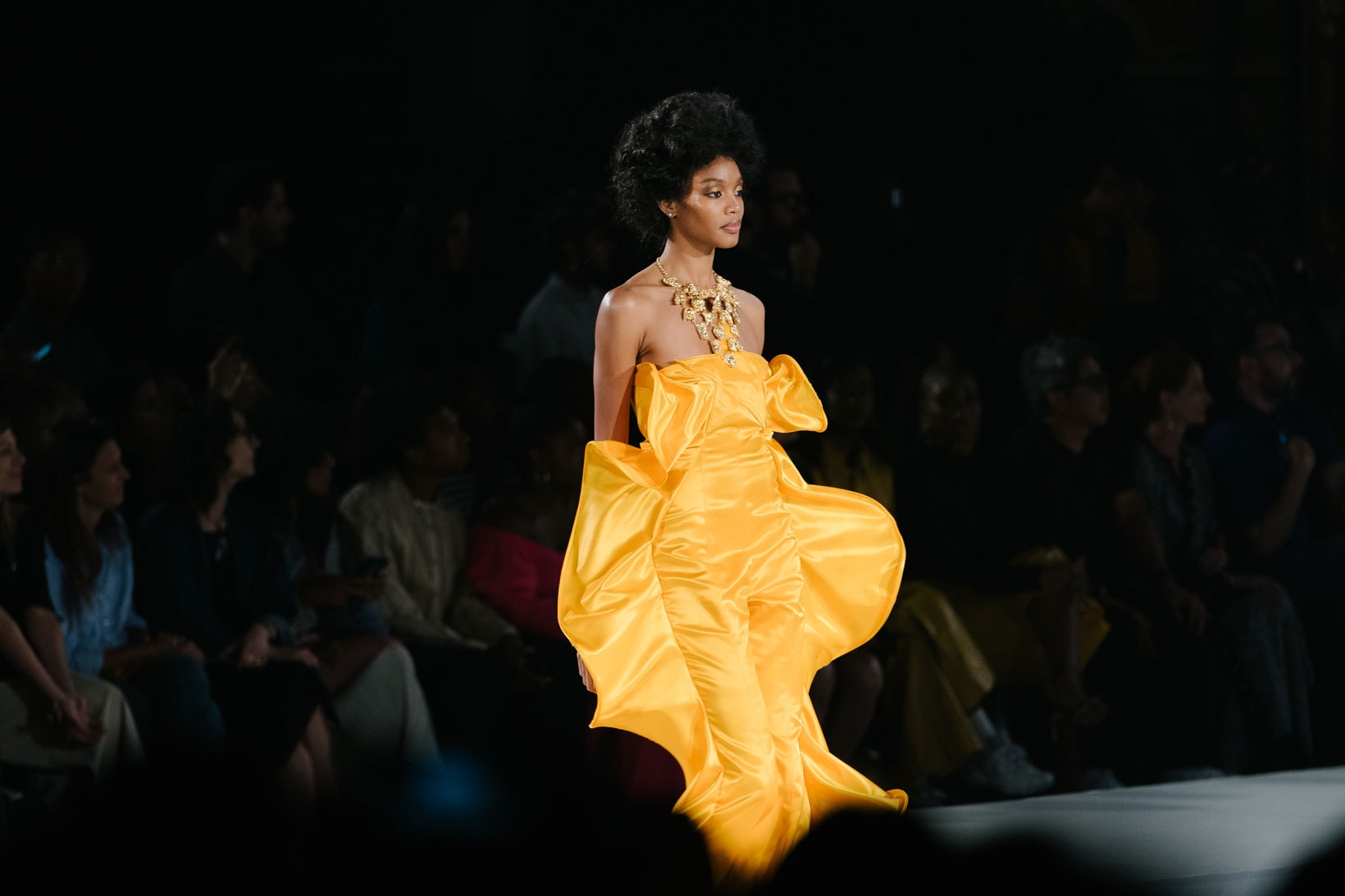Pyer Moss Collection 3 New York Fashion Week Spring Summer 2020 Dress Yellow