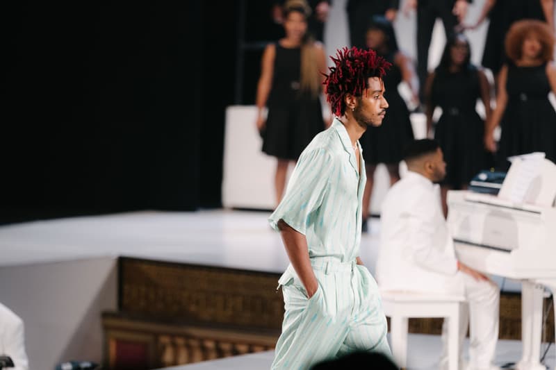 Pyer Moss Collection 3 New York Fashion Week Spring Summer 2020 Top Pants Green