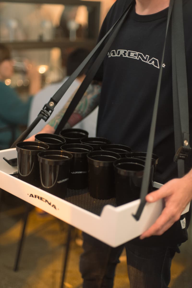 Reigning Champ AnnaLena Arena Dinner Series Sports Vancouver Canada Sportswear Brand Beer Cups