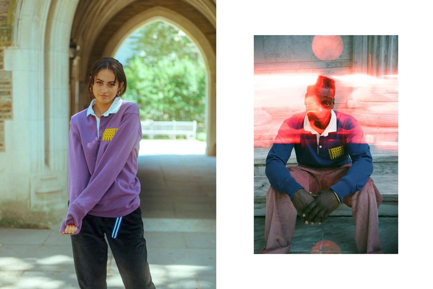 Rowing Blazers Fall Winter 2019 Lookbook Sweater Purple Shirt Blue