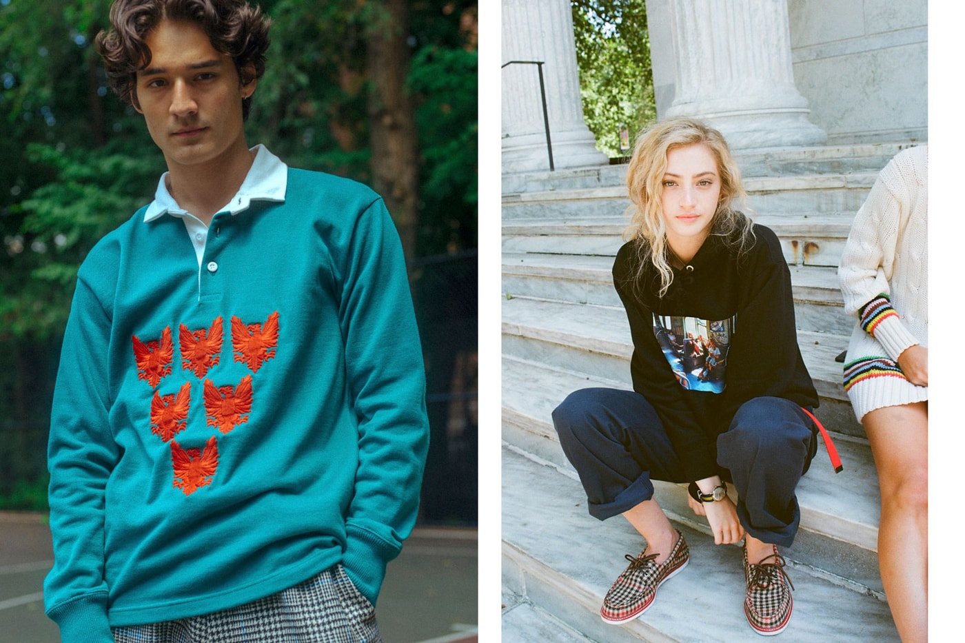 Rowing Blazers Fall Winter 2019 Lookbook Sweater Teal Shirt Black