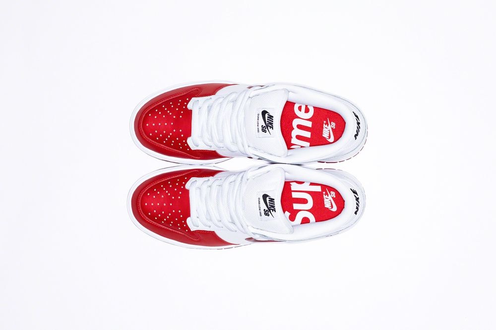 Supreme x Nike SB Dunk Low Collaboration Red White