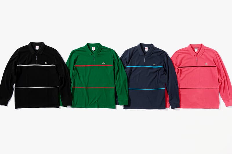 supreme lacoste fall winter collection jackets hoodies pants hats beanies release date clothes fashion