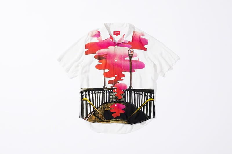 Supreme x The Velvet Underground Fall 2019 Collection Collared Shirt White Pink