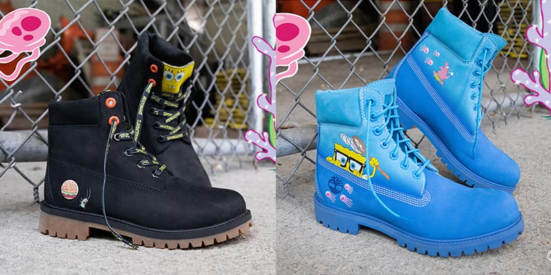 spongebob blue timberlands