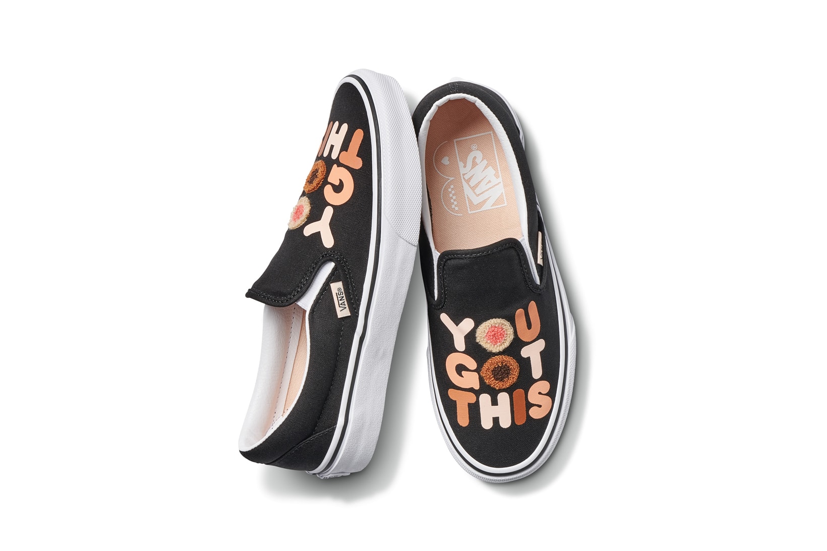 CoppaFeel! x Vans Breast Cancer Awareness Collection Slip On Black White
