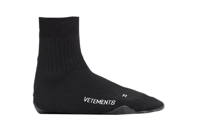 vetements karate anarchy sock sneakers shoes black release 