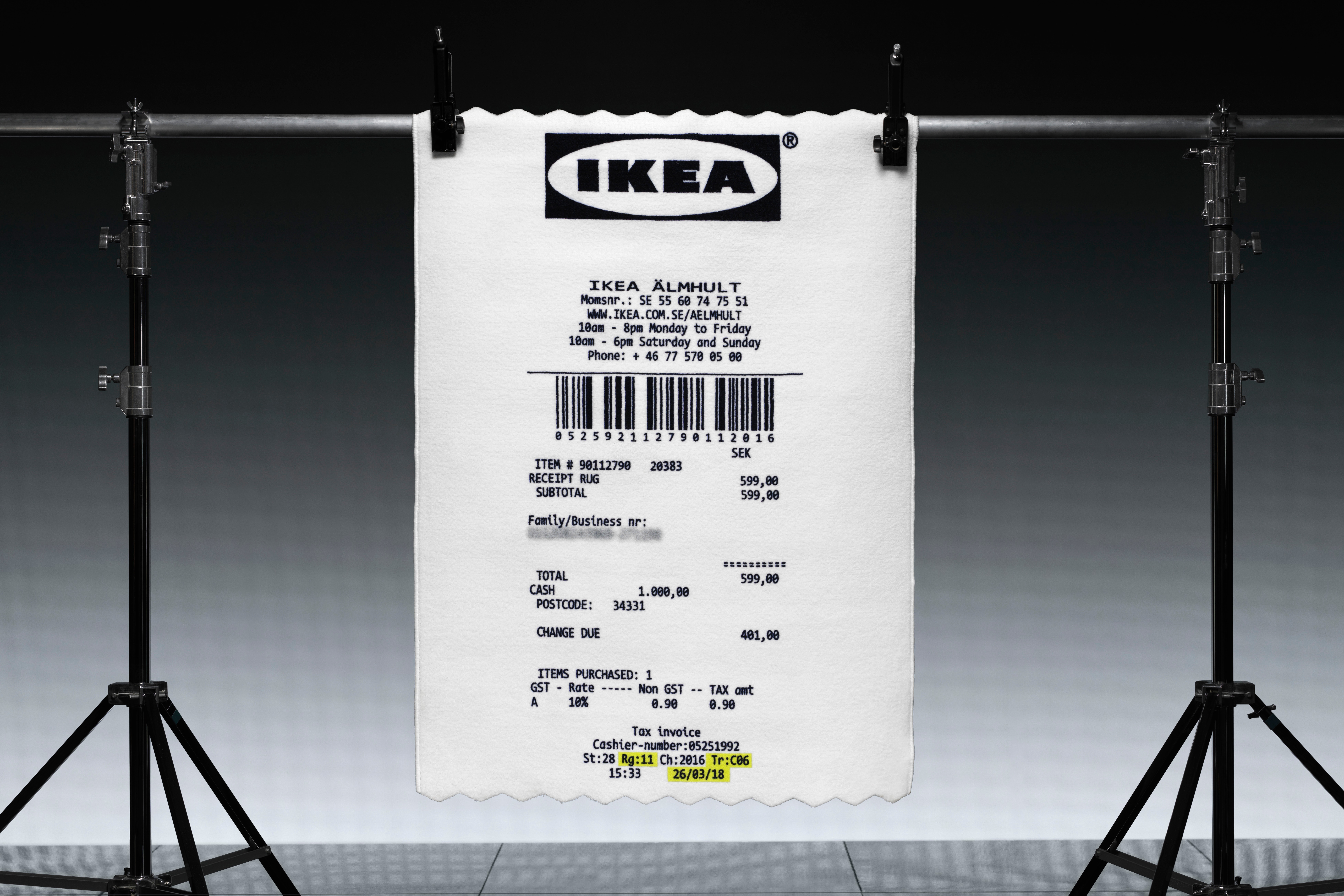 Virgil Abloh x IKEA London Fashion Weeek Pop-Up MARKERAD Collection Furniture Rugs Carpet Collection Off-White Branding Release Date