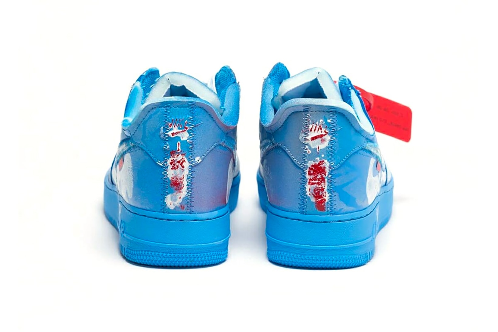 virgil abloh mca chicago cassius hirst nike air force 1 07 sneakers collaboration blue release footwear shoes sneakerhead