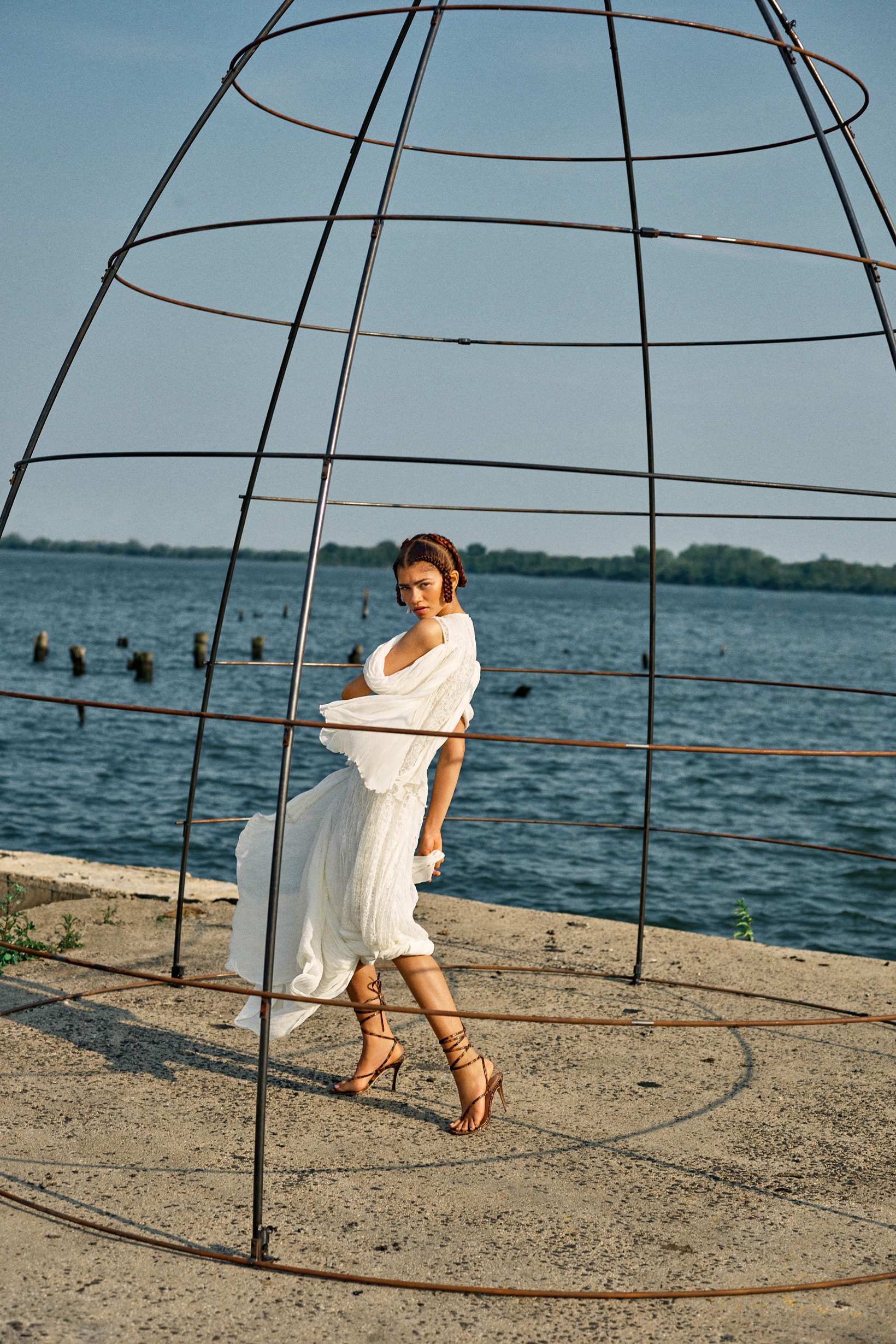Zendaya GARAGE Magazine Cover Dress White
