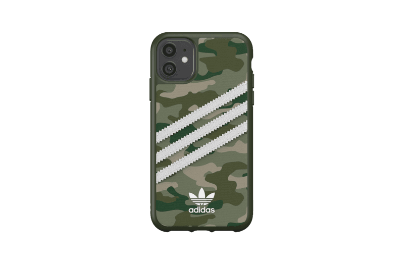 adidas Originals iPhone 11 Case 3-Stripes Camo Raw Green
