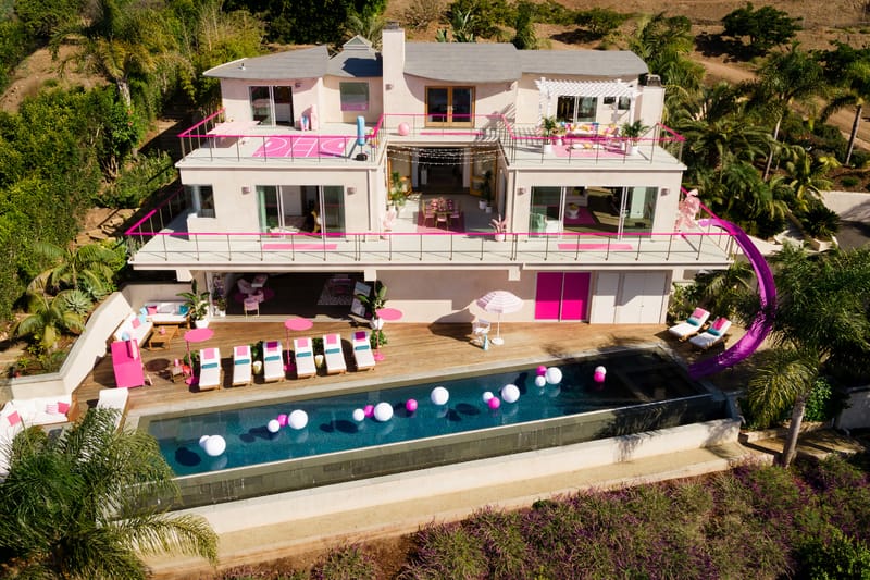 complete barbie house with pool