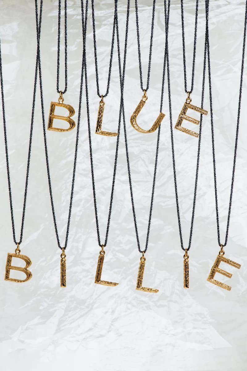 Blue Billie Swedish Jewelry Brand Accessories Earrings Necklaces Chain Gold Silver Alphabet Letter Pendants Scandinavian Label
