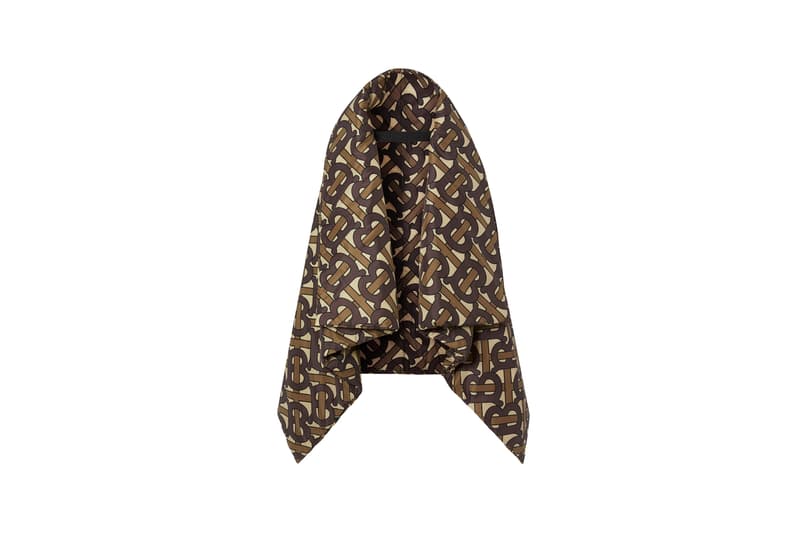 Burberry Monogram Puffer Scarf Bridle Brown