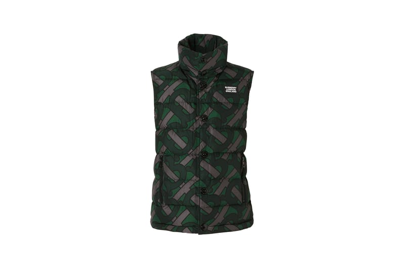 burberry vest green