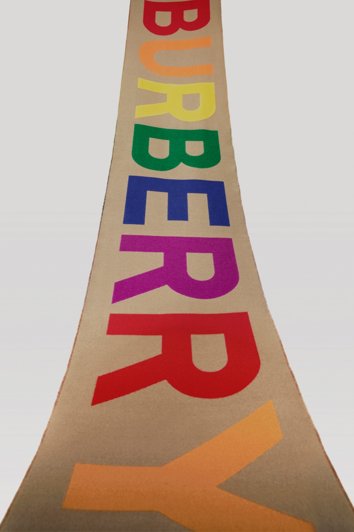 Burberry Rainbow Logo Scarf B-Series Release Riccardo Tisci Design Exclusive Limited Edition