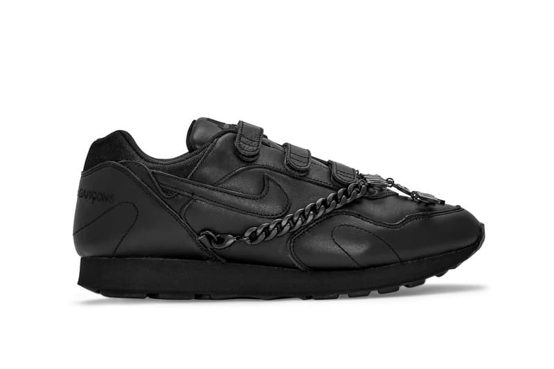 COMME des GARÇONS x Nike Outburst Release Date Sneaker Trainer Silhouette Chain Detachable Shoe COllaboration Frieze Week Dover Street Market London