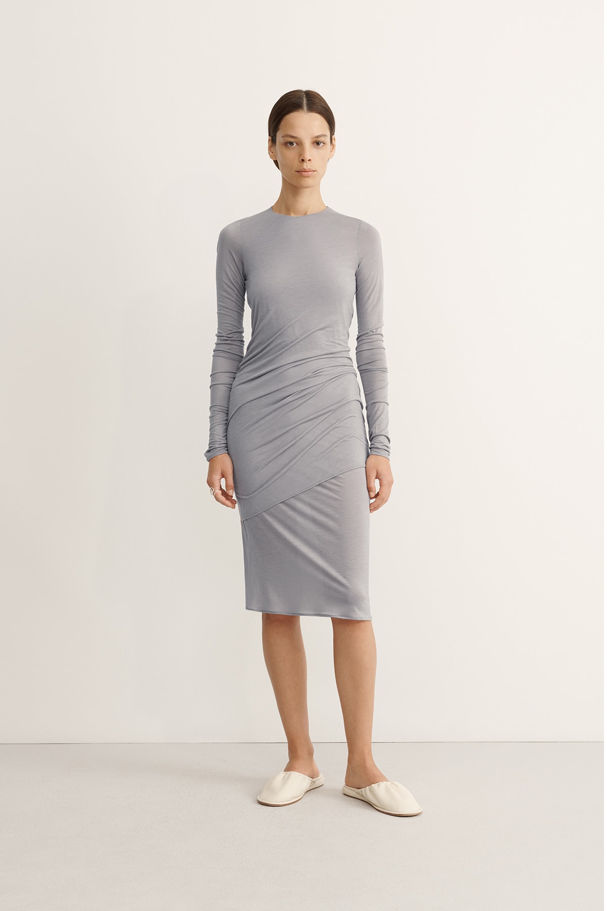 COS Spring Summer 2020 Collection Lookbook Jersey Dress Pewter