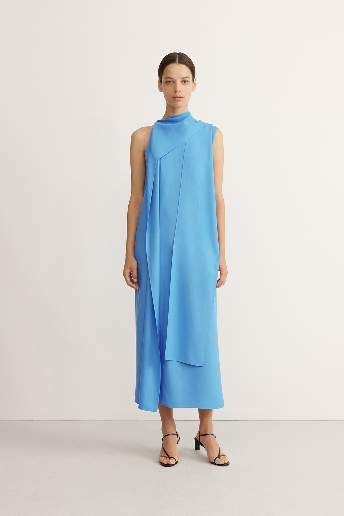 COS Spring Summer 2020 Collection Lookbook Silk Dress Cyan