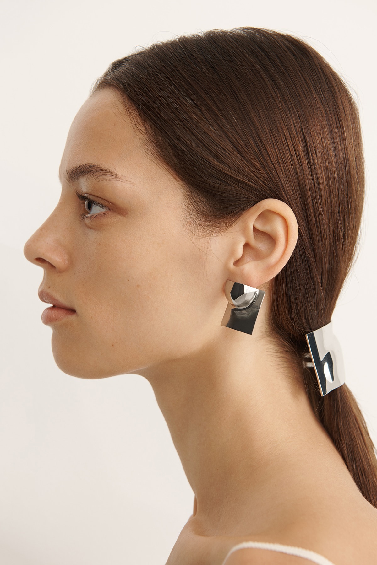 COS Spring Summer 2020 Collection Lookbook Rectangular Silver Earrings