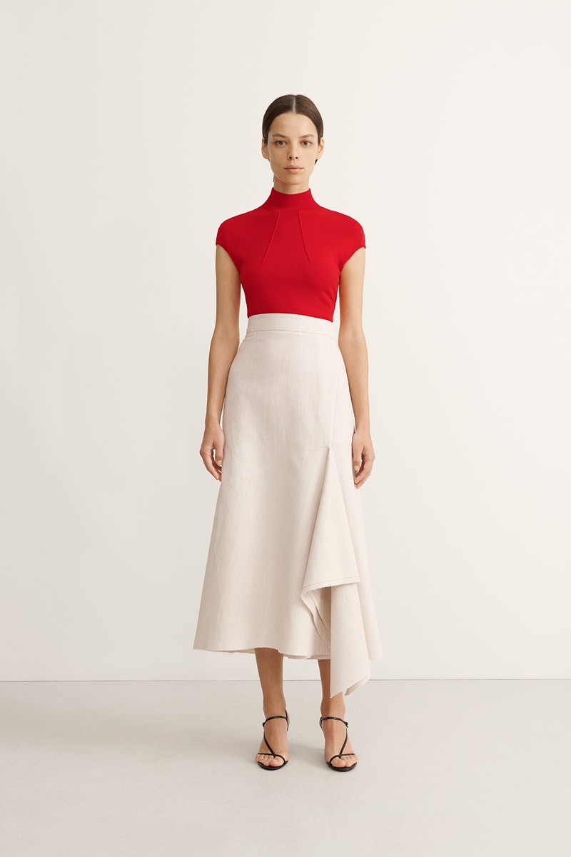 COS Spring Summer 2020 Collection Lookbook Knit Vest Red Wrap Cotton Skirt Linen Pink