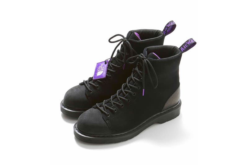 dr martens nanamica the north face 9 tie boot black beige purple shoes footwear