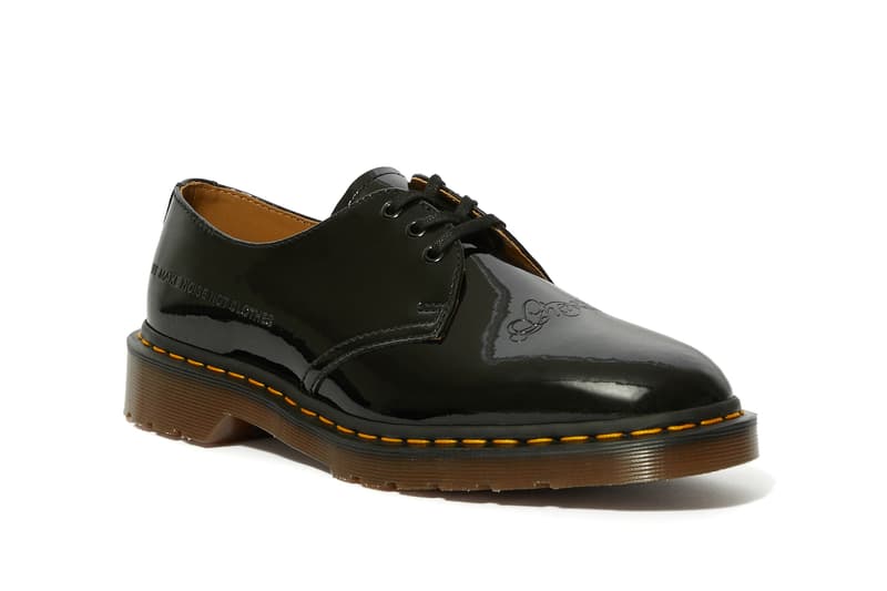 UNDERCOVER x Dr. Martens Patent Leather Shoes Collaboration Collection Drop Black Beige