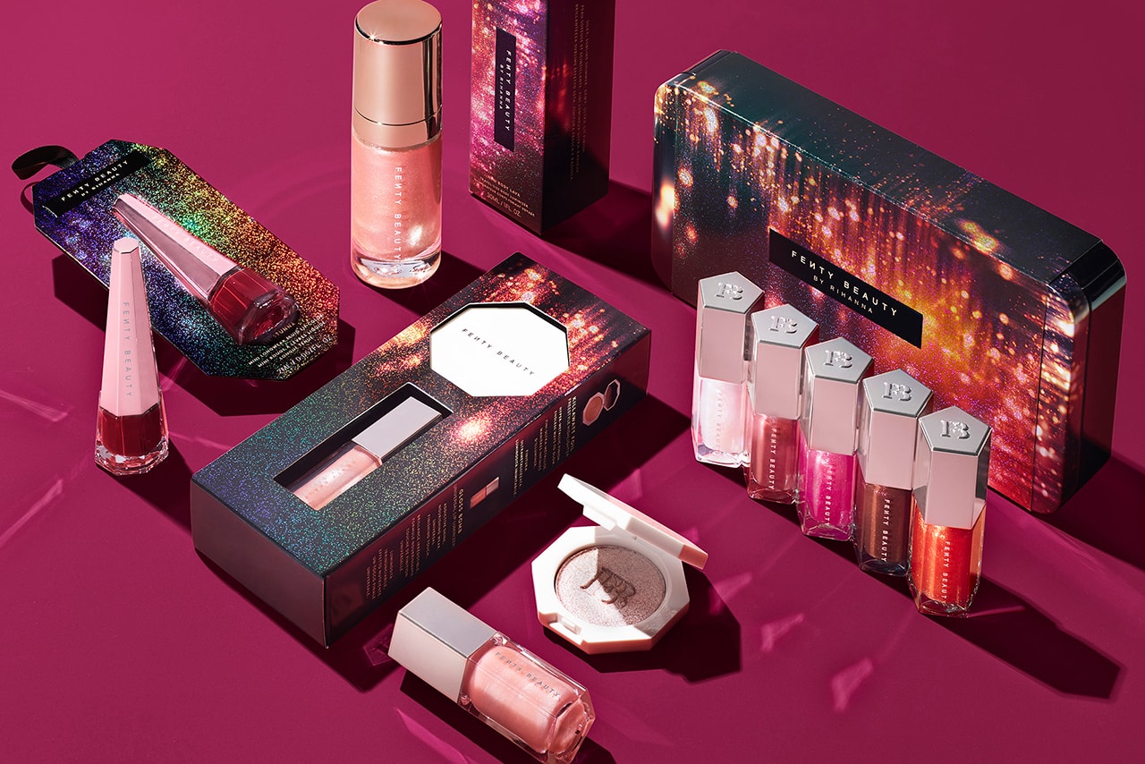 Fenty Beauty Rihanna TINSEL $HOW Holiday 2019 Makeup Products Lip Gloss Highlighter Killawatt Gloss Bomb Stunna Lip Paint Body Lava Luminizer