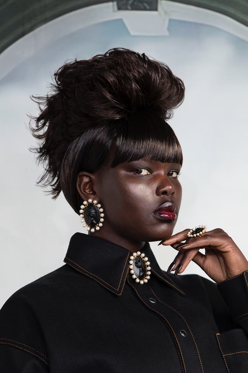 Rihanna FENTY Cameo Jewelry Collection Campaign Earrings Brooch Black