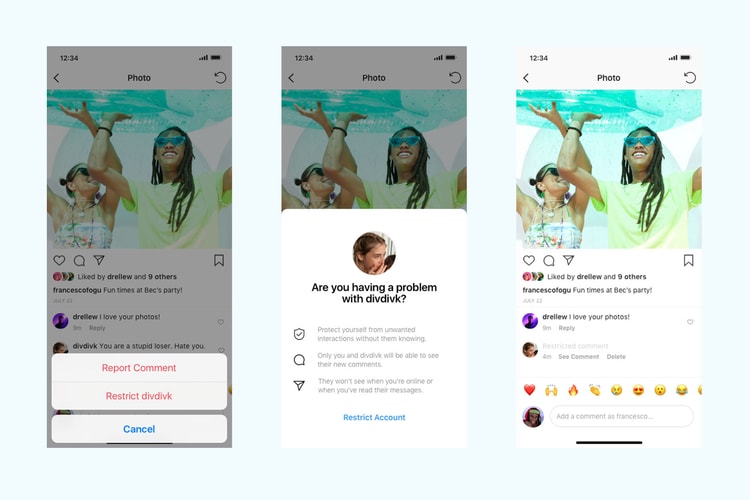 Instagram Launches an Anti-Bullying Feature Called "Restrict"