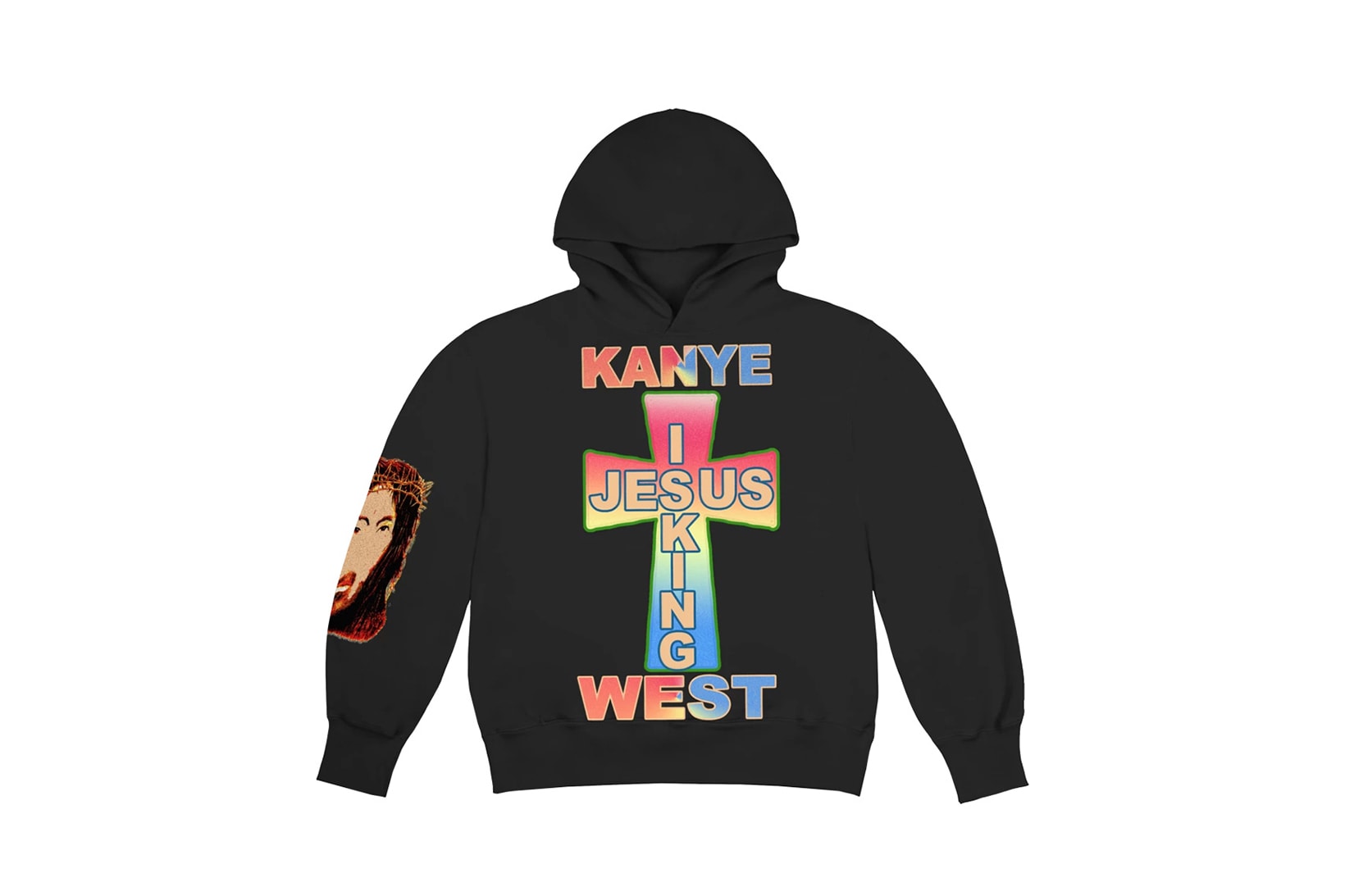 Kanye West Jesus Is King Merch AWGE Cross Hoodie Black