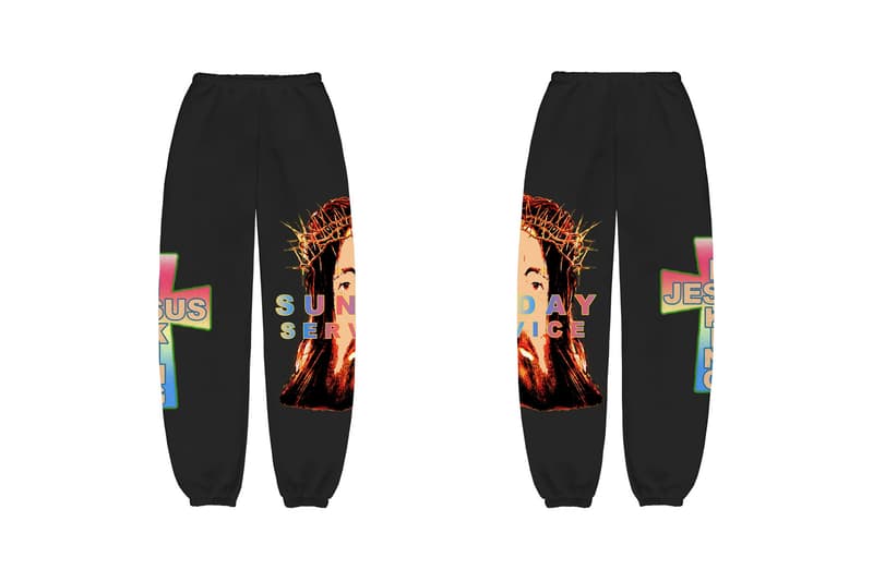 Kanye West Jesus Is King Merch AWGE Cross Sweatpants II Black