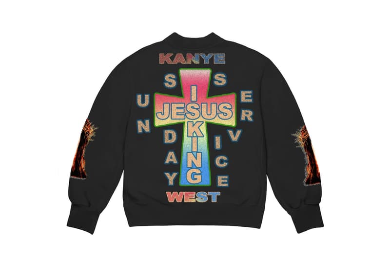 Kanye West Jesus Is King Merch AWGE Cross Crewneck II Black