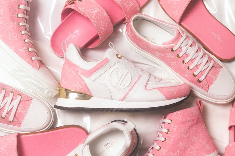 An Exclusive Look at Louis Vuitton's Pink Monogram Denim Footwear Collection