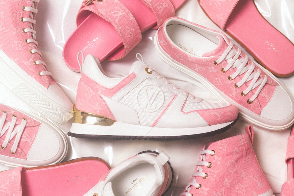 louis vuitton sneakers women's white and pink