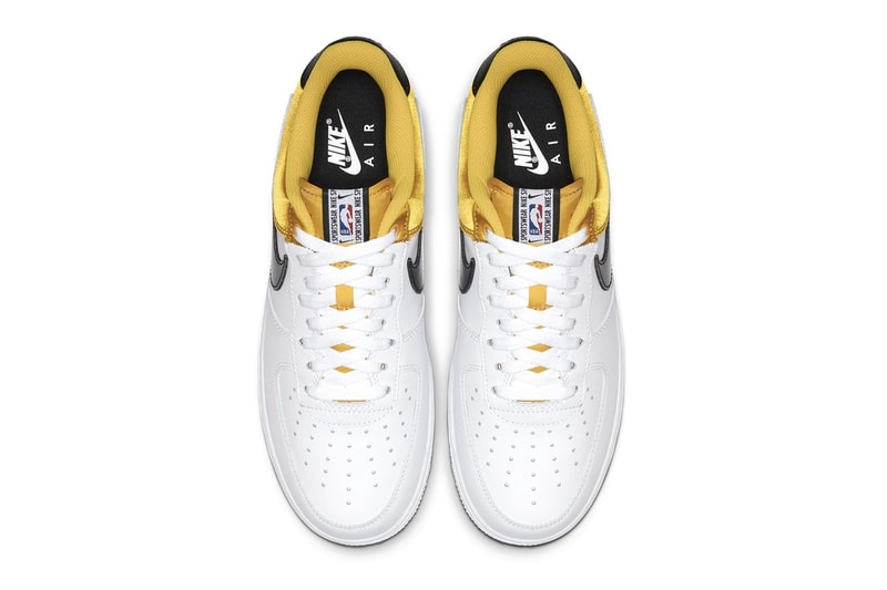 Nike Air Force 1 NBA Sneaker Release Colorways Red Yellow Canary Black Basketball inspired Sneaker Footwear Shoe Trainer Satin 