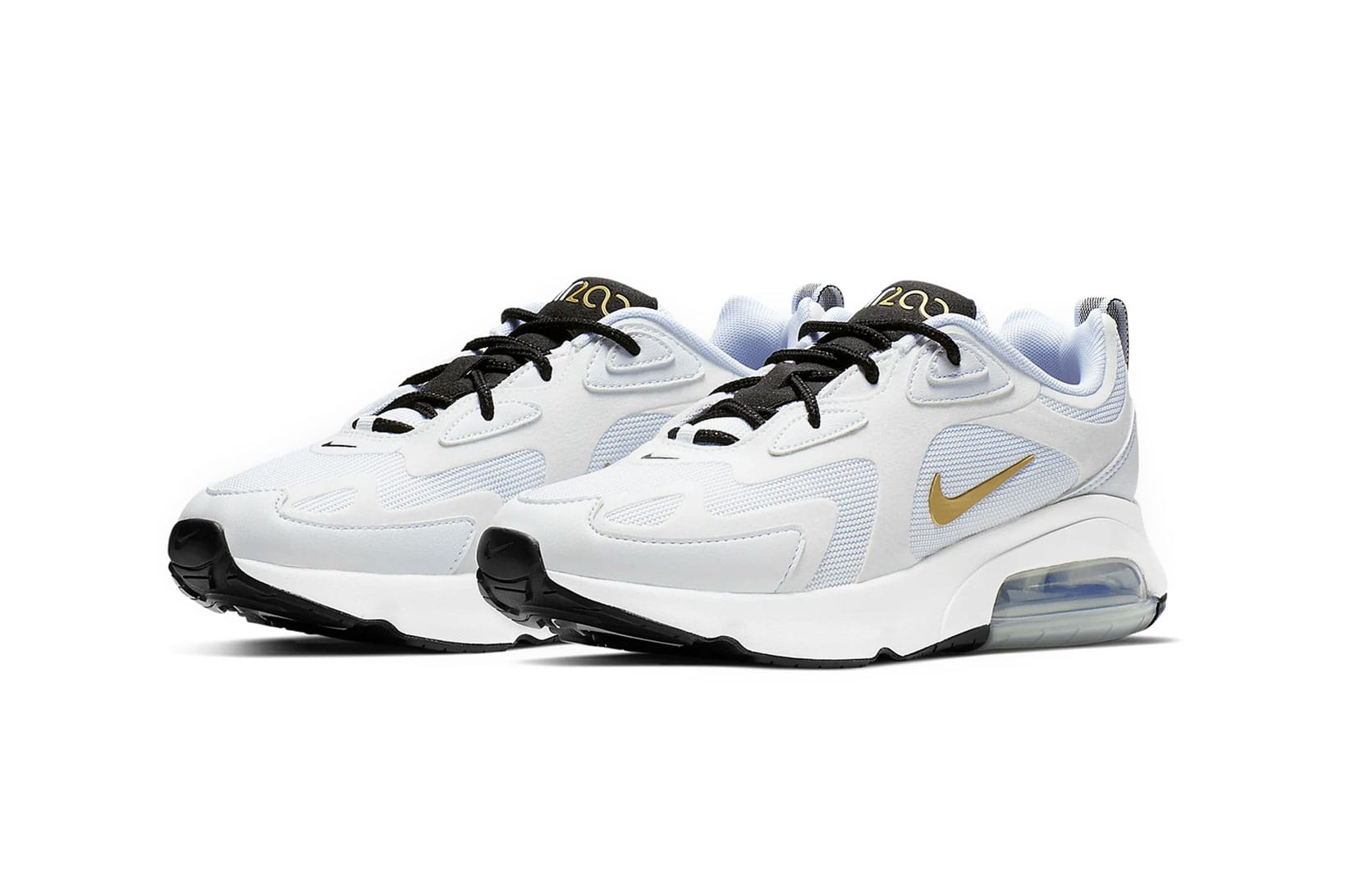 nike air max 200 sneakers in white